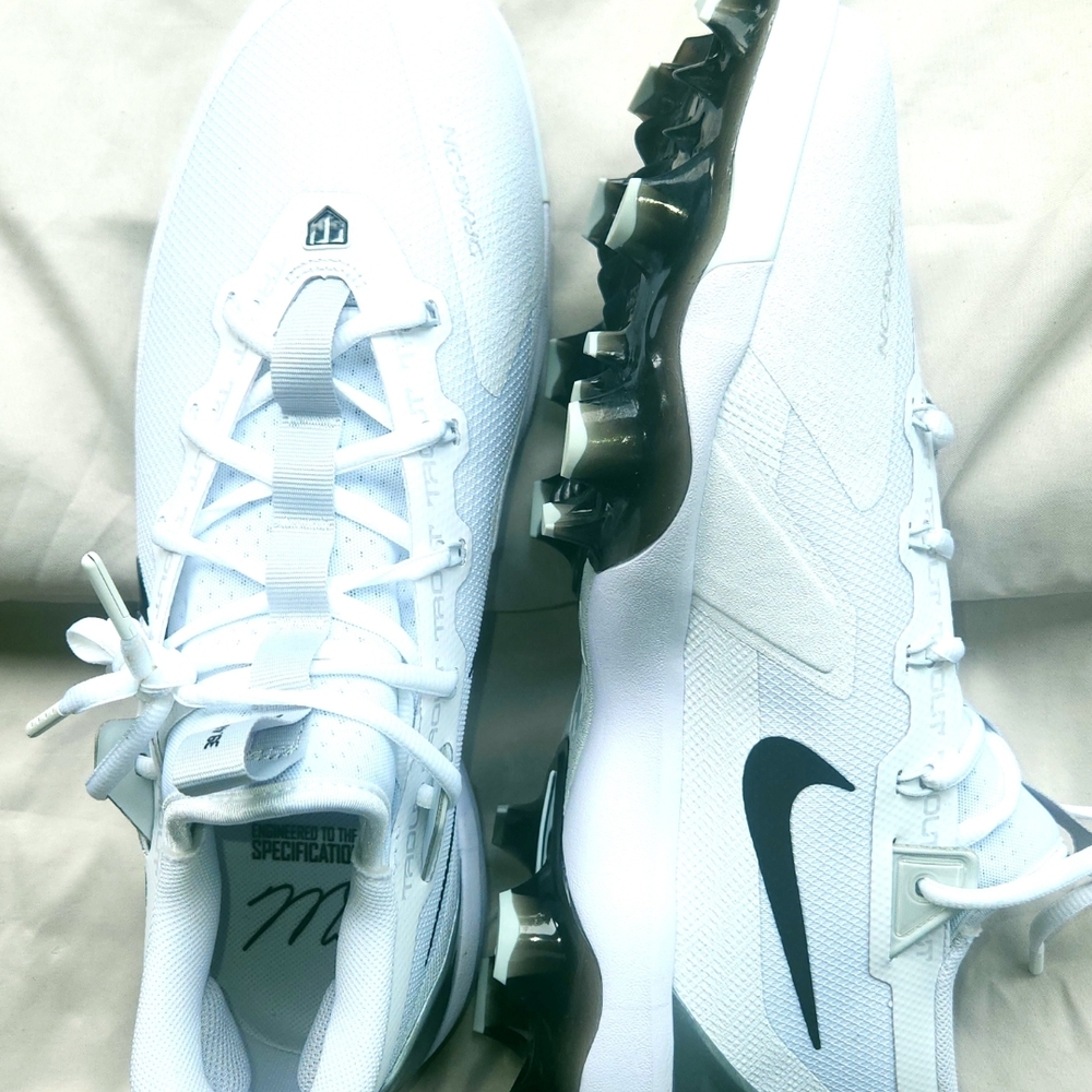 Nike Force Drag-on Trout Men's Baseball Cleats; White, Size 12